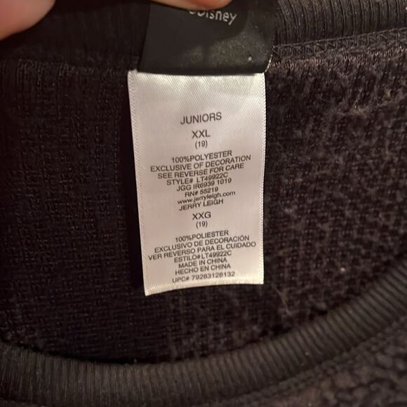 Disney Jack Skellington Nubby Fleece Sherpa Sweatshirt, Size Juniors XXL - Picture 4 of 7